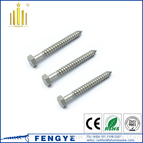 stainless steel hexagon head self-tapping wood screw